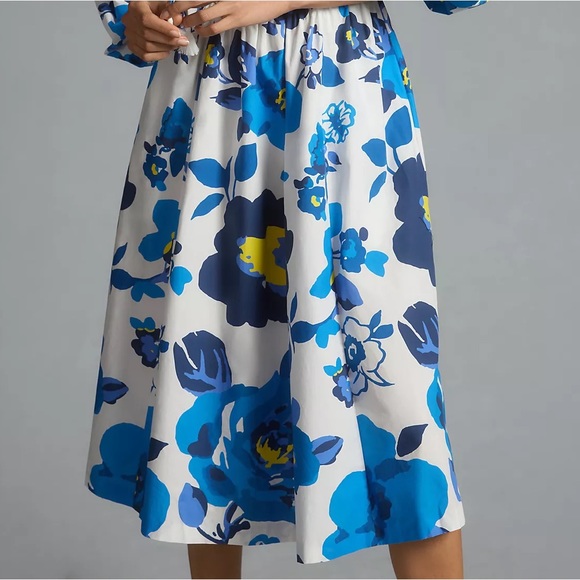 Anthropologie Plenty by Tracy Reese Off-The-Shoulder Puff-Sleeve Smocked Dress - Picture 6 of 15